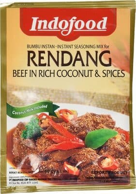 Rendang beef in chili coconut seasoning