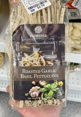 Roasted Garlic Basil Fettuccine