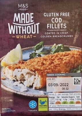 Gluten Free Cod Fillets Made Without Wheat