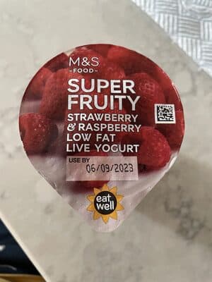 Extremely Fruity Strawberry & Raspberry Low Fat Yogurt