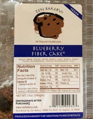 Blueberry fiber cake