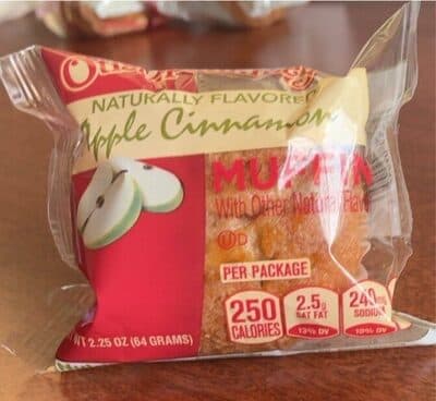 Naturally Flavored Apple Cinnamon muffin