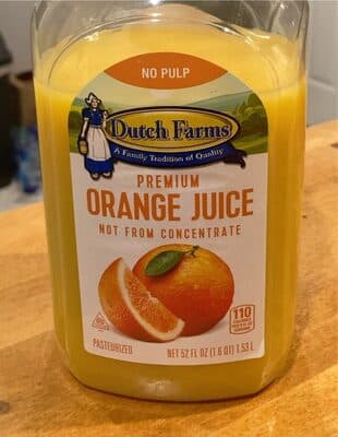 Premium Orange No Pulp Juice