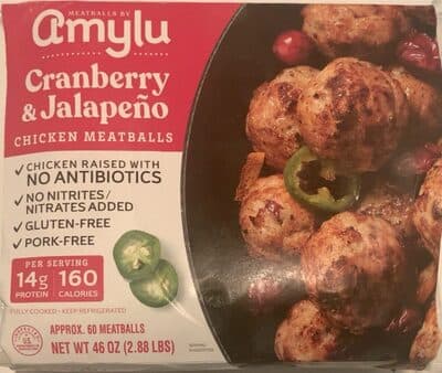 Cranberry & Jalapeño Chicken Meatballs
