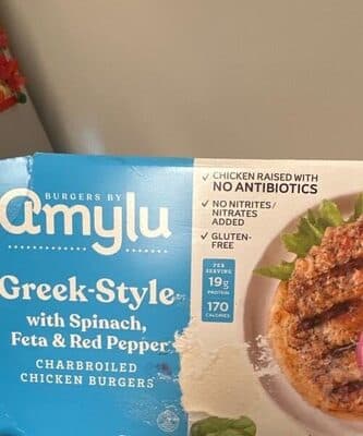 Greek-Style chicken burger