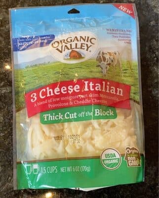3 Cheese Italian A Blend Of Low Moisture Part Skim Mozzarella, Provolone & Cheddar Thick Cut Off The Block Cheeses
