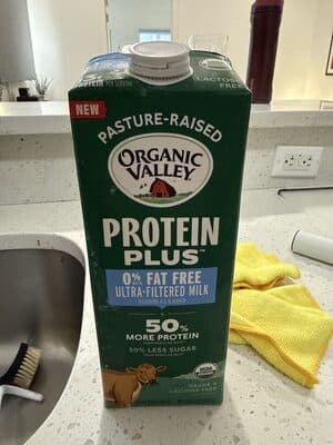 0% protein plus milk