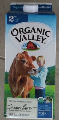 2% Milk Fat Reduced Fat Milk