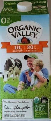Organic Pasture-Raised Fat Free Milk