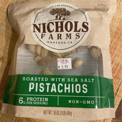 Roasted with sea salt pistachios