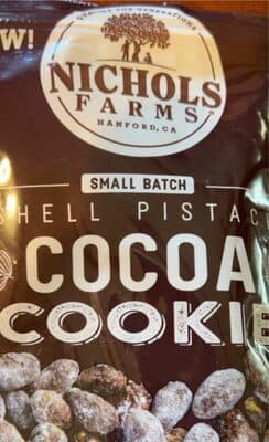 No shell pistachios cocoa cookie