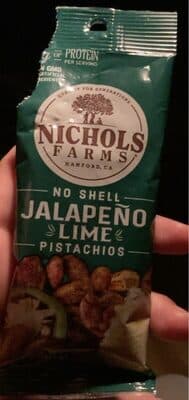 No shell jalapeño lime pistachios