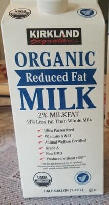 Organic Reduced Fat Milk