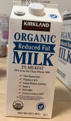 Organic Reduced Fat Milk