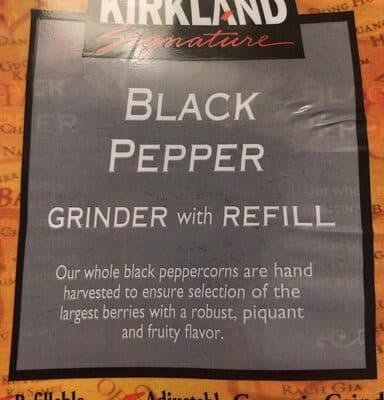 Black pepper adjustable grinder with refill