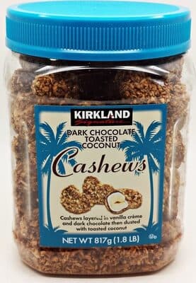 Kirkland Signature Flavored Cashews Dark Chocolate Toasted Coconut