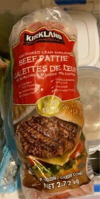 Uncooked Lean Sirloin Beef Patties