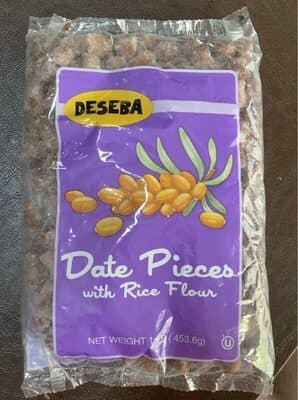 Date pieces with Rice flour