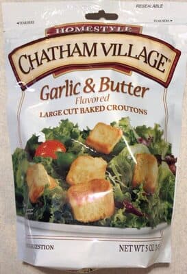 Garlic & Butter Flavored Large Cut Baked Croutons