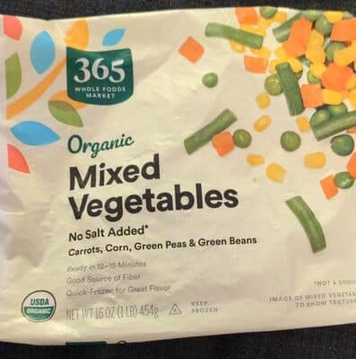 Mixed Vegetables Carrots, Green Peas, Corn, Green Beans