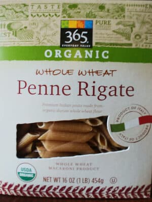 WHOLE WHEAT MACARONI PRODUCT, PENNE RIGATE