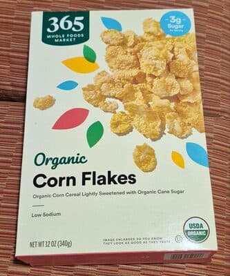 Corn Flakes Organic Corn Cereal Lightly Sweetened With Organic Cane Sugar