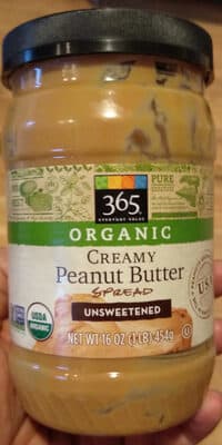 Unsweetened Creamy Peanut Butter Spread