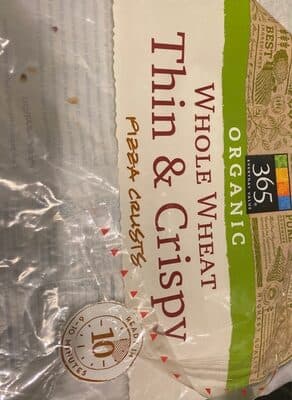 Whole Wheat Organic Thin & Crispy Pizza Crusts