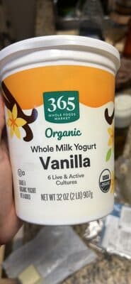 Organic Whole Milk Vanilla Yogurt