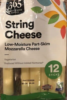 Low-Moisture Part-Skim Mozzarella String Cheese