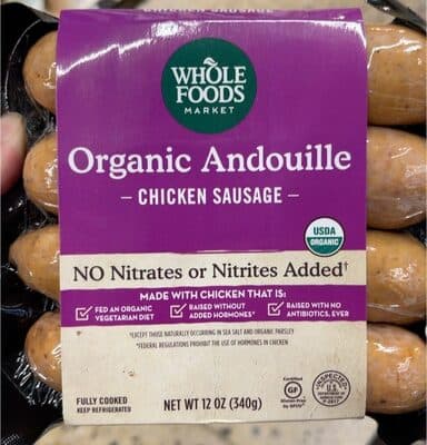 Organic Andouille Chicken Sausage