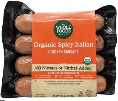 Organic Spicy Italian Chicken Sausage