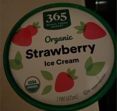 Organic Strawberry Ice Cream