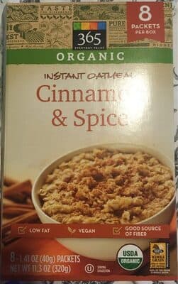 Cinnamon & Spice Instant Oatmeal