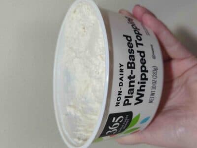 Non-Dairy plant-based whipped topping