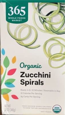 Organic Zucchini Spirals