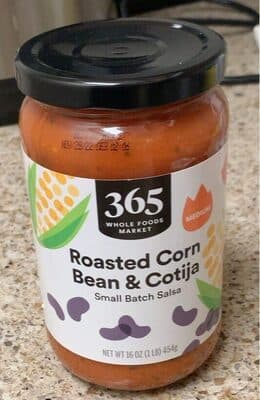 Roasted Corn Bean & Cotija Small Batch Salsa