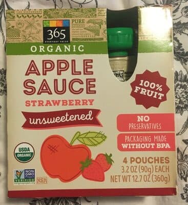 Unsweetened Strawberry Applesauce