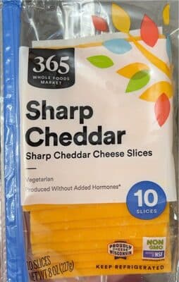 Sharp Cheddar Cheese Slices