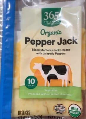 Pepper Jack Sliced Monterey Jack Cheese With Jalapeno Peppers