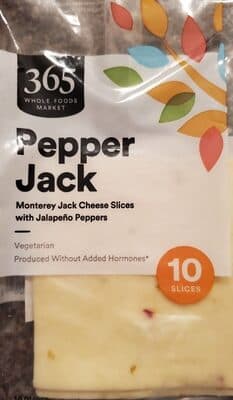 Pepper Jack Monterey Jack Cheese Slices With Jalapeno Peppers