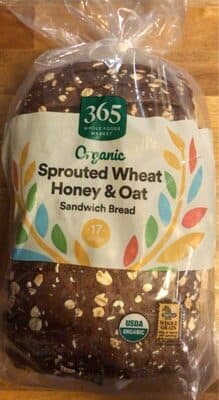 Sprouted Wheat Honey & Oat Sandwich Bread