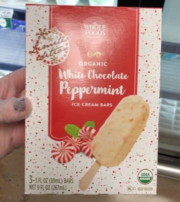 White Chocolate Peppermint Ice Cream Bars