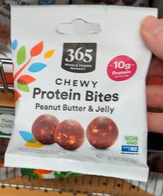 Peanut Butter & Jelly Chewy Protein Bites