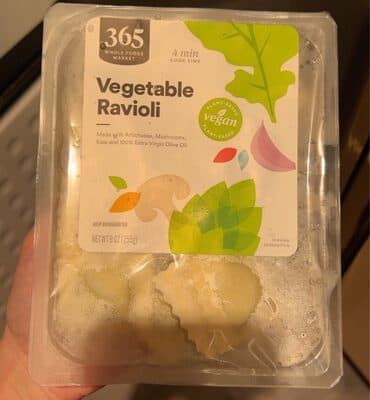 Vegetable ravioli