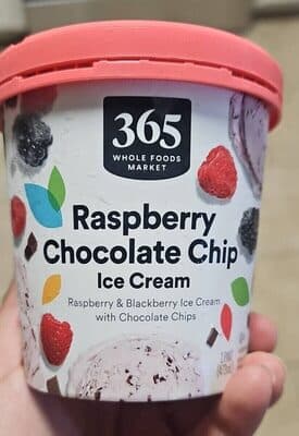 Raspberry Chocolate Chip Ice Cream
