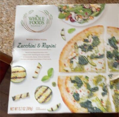 Zucchini and Rapini woodfired pizza