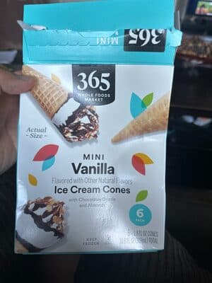 Mini Vanilla Ice Cream Cones