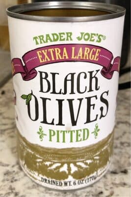 Trader Joe's, Extra Large Pitted Black Olives