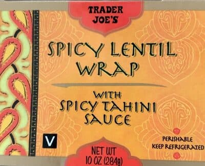 Spicy Lentil Wrap with Tahini Sauce